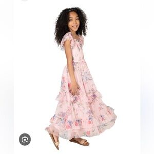 Girls Floral Pink Dress size 8